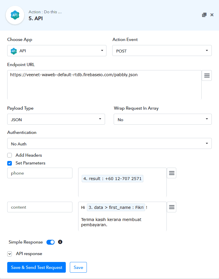 5 Post Ke Wa Web Webhook